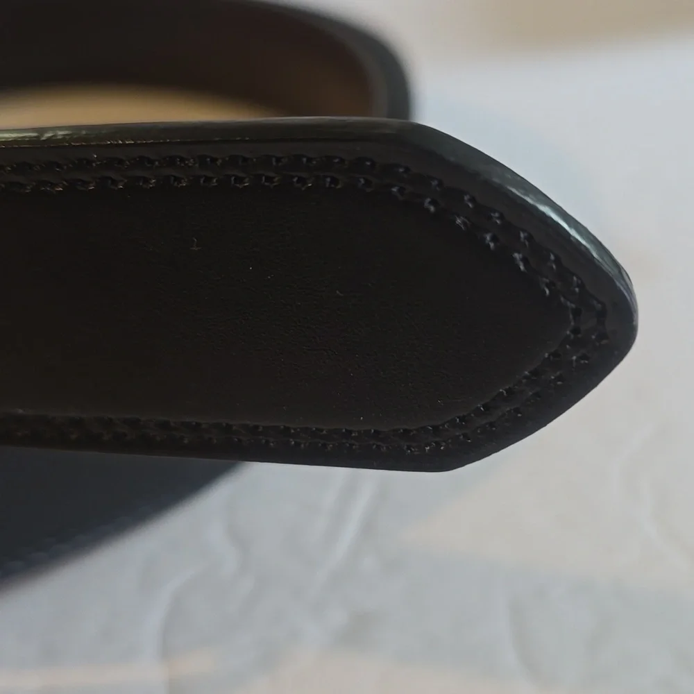 Dickies Mens Black/ Brown Reversible leather belt GUN METAL BUCKLE New Sz.1X